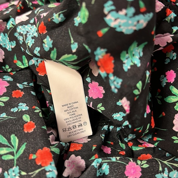 🔥🔥🔥NEW Kate Spade Greenhouse Lace Yoke Floral Cotton Silk Blended Blouse - Picture 16 of 16